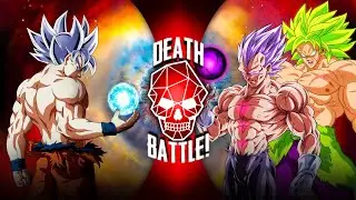 MUI Goku vs. UE Vegeta & SSFP Broly | MUGEN Death Battle