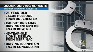 2 Massachusetts men clocked over 100 MPH in New Hampshire, charged with drunk driving