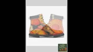 Colorful Mushroom Custom Print Synthetic Leather Boots - Vegan Waterproof All-Season Boots