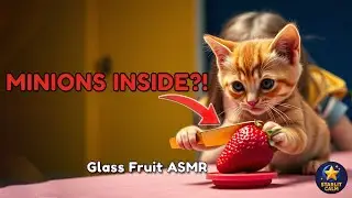 I Found MINIONS Inside Mini Glass Fruit! 😱 (Satisfying ASMR)