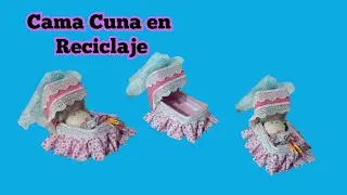 Cama Cuna Para Mu&ntilde;eca en Carton - Cardboard Doll Crib Bed