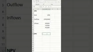 Learn how to easily calculate NPV using Excel #exceltips #npv #excelshortcuts #investment