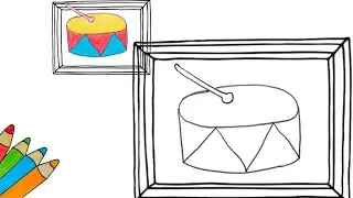 How To Draw Drum| #drums #drawing 