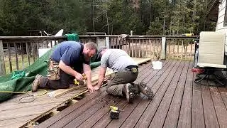 Trex decking install with hidden fasteners