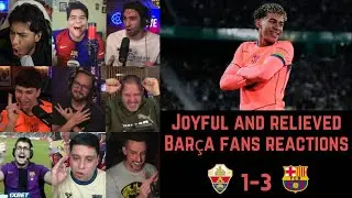 Joyful & relieved Bar&ccedil;a fans reactions to ELCHE 1-3 BARCELONA | LaLiga G22