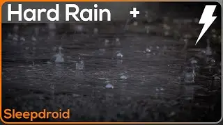 ► Close Rain in a Puddle ~ Thunder and Rainstorm Sounds for Sleeping | Lluvia | Rain and Thunder