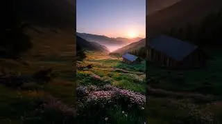 Sunrise Mist in the Valley | Peaceful Mountain Awakening