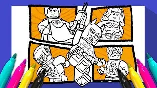 DC COMICS LEGO Superheroes Coloring Book | Justice League coloring page