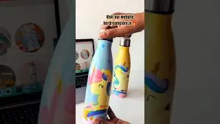 Print your name on your water bottle 🧸#waterbottle #name #ordernow #koreandrama #cartoon 💗