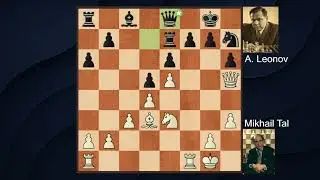 Mikhail Tal   vs   A. Leonov. Riga, 1949.