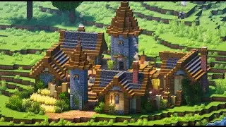 medieval village base || Minecraft timelapse (world download)