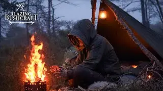 Bushcraft Wildcamp with Lavvu Half Shelter