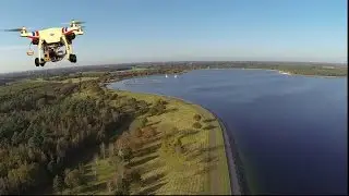 Blick auf den Speichersee Geeste bei Lingen von oben | Speicherbecken Geeste und Umgebung