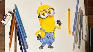 Drawing Kevin the Minions from Despicable Me | Step-by-Step Tutorial