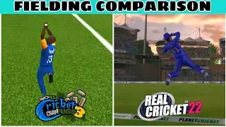 Real cricket 22 Vs wcc3 fielding comparison | Tech Gaming
