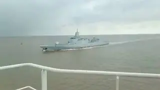 PLAN 055 Destroyer First Sea Trail in Close View