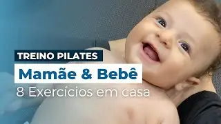 TREINO MAMÃE & BEBÊ | Exercícios com Bola Suíça p/ acalmar o bebê e fortalecer a mamãe #babypilates