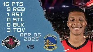 Jabari Smith Jr  Player Full High Lowlights vs WARRIORS 06 04 2025 Regular Season