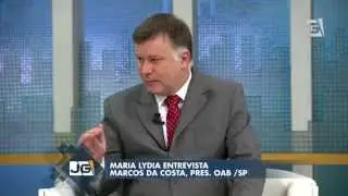 Jornal da Gazeta - Maria Lydia entrevista Marcos da Costa, pres. OAB/SP (10/07/14)