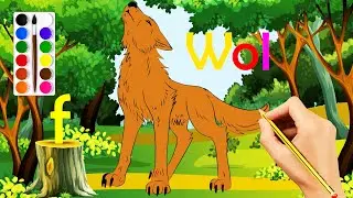 How to draw Wolf in easy steps for beginners - Wolf Drawing Lesson