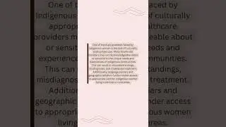 Indigenous Women & Healthcare #indigenoushealth #nonforprofit #rehirsolutionscanada