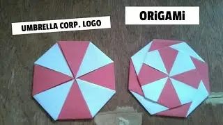 How to make A Paper Umbrella  .resident evil Logo easy origami D.I.Y. @Ulyssesartsandcrafts