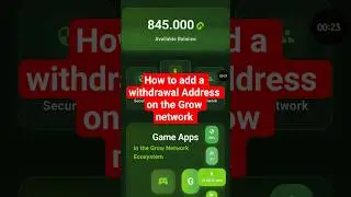 How to add a withdrawal Address on the Grow network. #CryptoMiningApp #EarnCryptoFree #airdrop