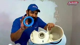 Instala el sanitario con el cuello de zera flexible o  la brida universal Fleximatic