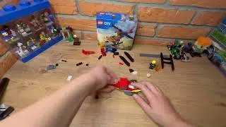 Сборка Лего сити 60411 Пожарный вертолет!!!!!!