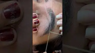 Eyebrow threading tutorial/ Thick eyebrow threading #shorts #eyebrowthreading #threading #ytshorts