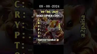 Hamster Kombat Daily Combo Cipher Code 09 August 2024