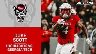 NC State RB Duke Scott Highlights vs. Georgia Tech