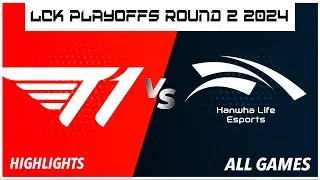 T1 vs HLE - Highlights ALL GAMES - LCK Playoffs - T1 vs Hanwha Life