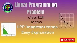 LPP Part-1 | Important Terms & Definitions | Class 12 Maths