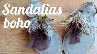 DIY Sandalias boho con plumas - Departamento de Ideas