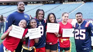 DeMario Douglas & Bridgestone Host Girls Flag Football Players at Gillette | In The Community