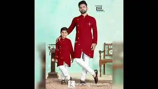 #SanjanaEthnicWears presents a dazzling collection of dad and son matching kurta pajama sets.