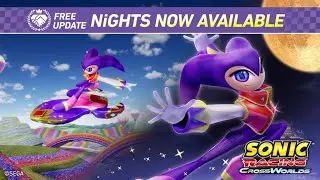 Sonic Racing:CrossWorlds Crossover DLC characters showcase (NiGHTS, Sponge Bob, Patrick and Pac-Man)