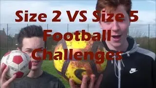Size 2 VS Size 5 football Challenges-W/Kieran Mears