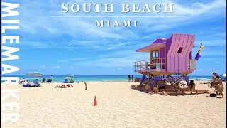 South Beach Scenic Walk - [Miami Beach, Florida] - 4K Walking Tour with Binaural 🎧