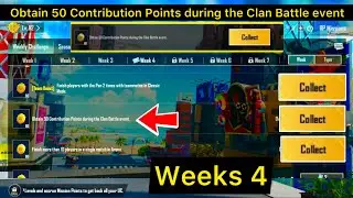 Obtain 50 Contribution Points during the Clan Battle event Bgmi Week 4