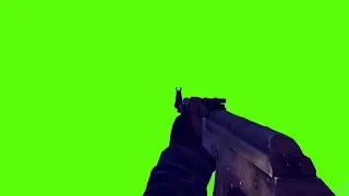 AK-47 GUN SHOOTING GREEN SCREEN