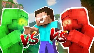 red steve vs green steve vs herobrine minecraft story in hindi |  herobrine story | red steve story