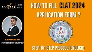 How to fill CLAT 2024 Application Form Filling (Step by Step Process ) by AbhyaasLawPrep | CLAT 2024