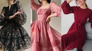 Best Korean dress outfit styles for girls | Korean frock | New top and frock neck sleeve design
