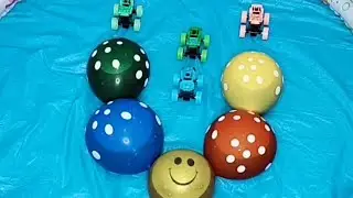 Compilation Funny Popping Balloons Polkadot dan Character With Colored Water Orbeez #trending #fun