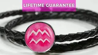 Lottie Rocks Aquarius HandPainted Watercolor Zodiac Star Sign Charm Jewelry