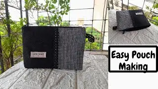 DIY Fabric Pouch with Lace Detailing/ Easy Sewing Tutorial #sewingtutorial #DIY