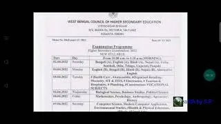 wbchse 2022 exam date// HS routine 2022//higher secondary 2022 exam date // HS exam 2022