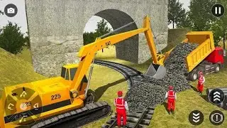 City Construction JCB Excavator 3D - Train Simulator game | Android gameplay | train games #2023 |